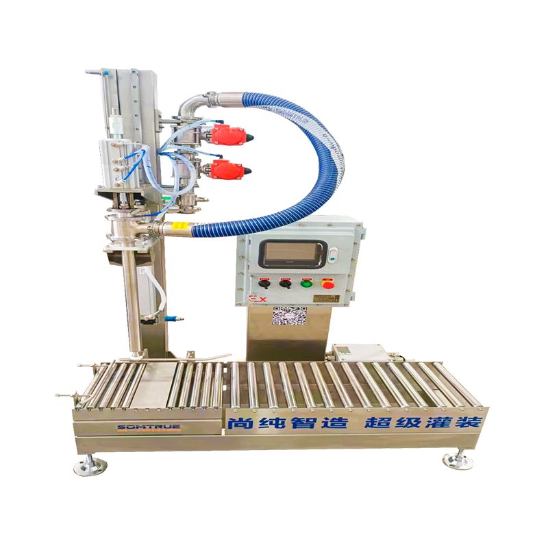 Máquina de enchimento semiautomática de matéria-prima química de barril 20L